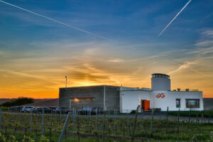 Weingut Gottwald bei Sonnenuntergang